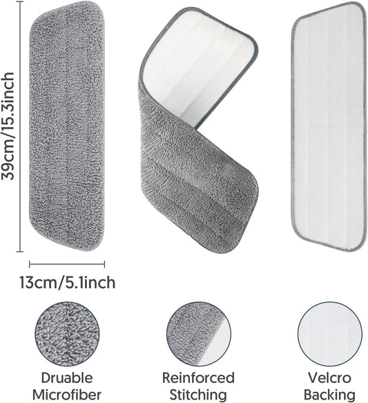 Microfiber Spray Mops with 10x Washable Reusable Pads fit for Swiffer PowerMop- MEXERRIS Wet Dry Mops Wood Floow Mop for Floor Cleaning