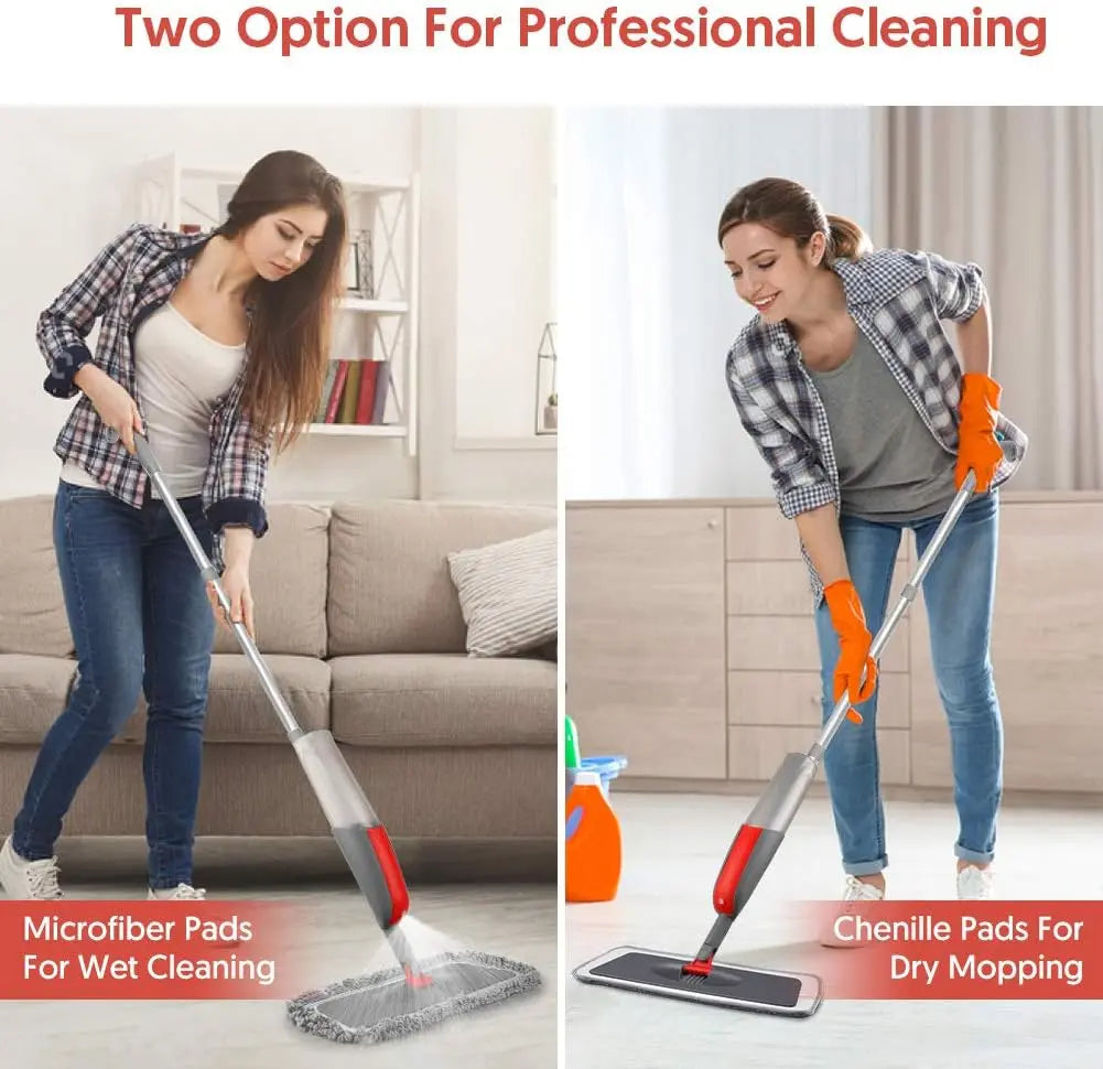 Spray Mops for Hardwood Floors Cleaning: MEXERRIS Falt Mop with 3 Microfiber Pads for Swiffer Powermop - Wet Dust Floor Mop with Sprayer for Wood Laminate Wood Tile Vinyl