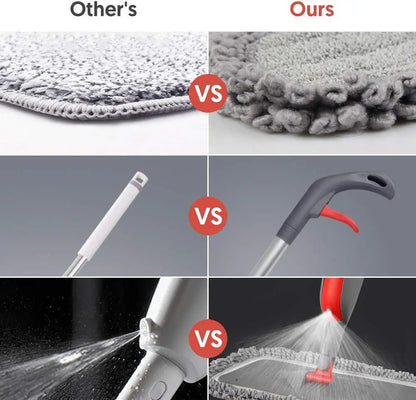 Spray Mops for Hardwood Floors Cleaning: MEXERRIS Falt Mop with 3 Microfiber Pads for Swiffer Powermop - Wet Dust Floor Mop with Sprayer for Wood Laminate Wood Tile Vinyl