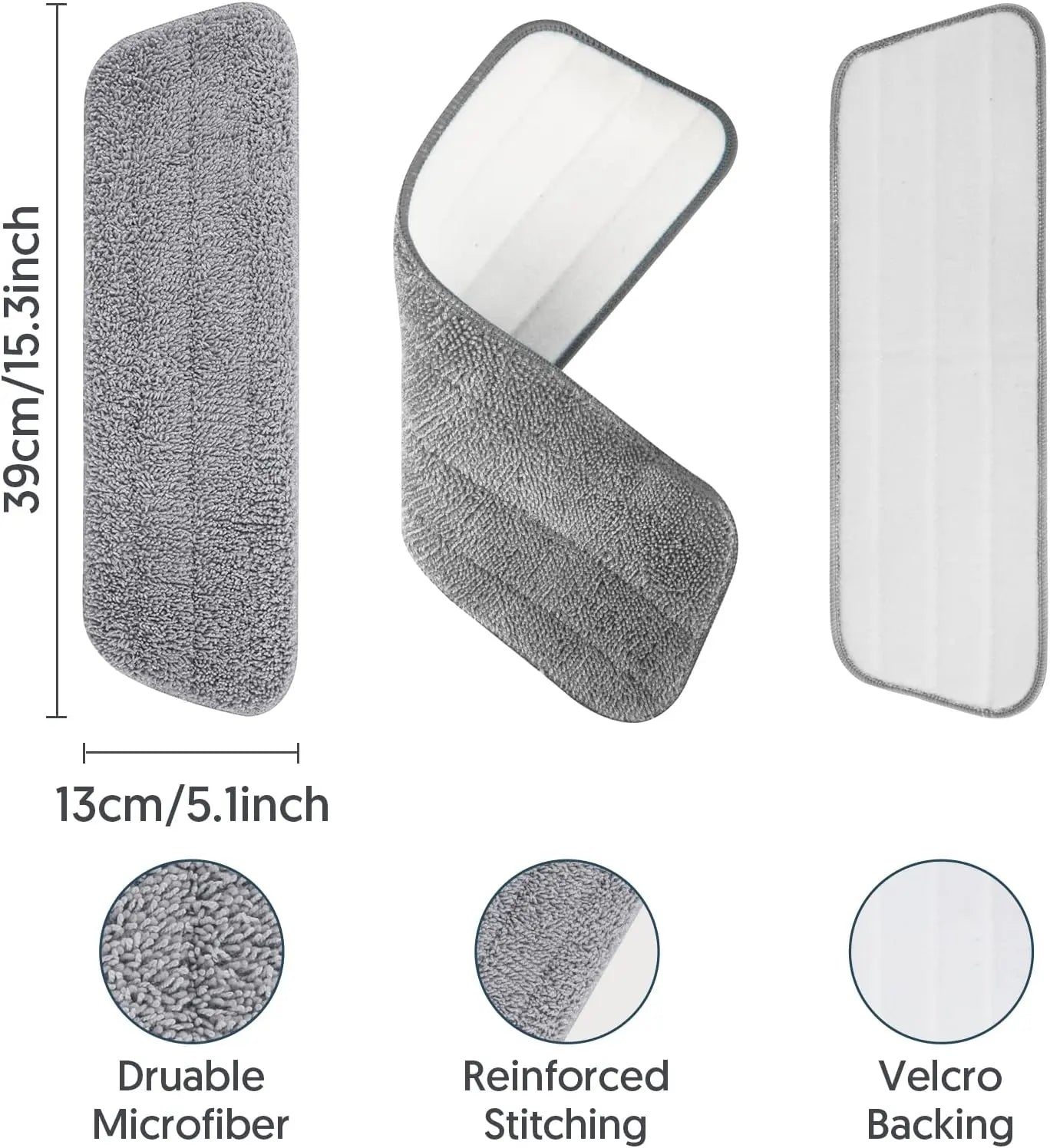 Microfiber Spray Mops with 10x Washable Reusable Pads fit for Swiffer PowerMop- MEXERRIS Wet Dry Mops Wood Floow Mop for Floor Cleaning