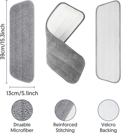 Microfiber Spray Mops with 10x Washable Reusable Pads fit for Swiffer PowerMop- MEXERRIS Wet Dry Mops Wood Floow Mop for Floor Cleaning
