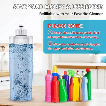 Spray Wet Mops with 2 Refillable Bottles and 3X Washable Reusable Pads fit for Swiffer PowerMop for Hardwood Floor Cleaning
