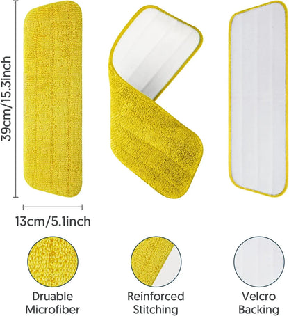 7 Count Reusable Mop Pads for Swiffer PowerMop -MEXERRIS Microfiber Wet Mops Refills PowerMop Pads Machine Washable Hard Wood Floor Mop Pads Replacement for 13''-15'' Spray Floor Mops