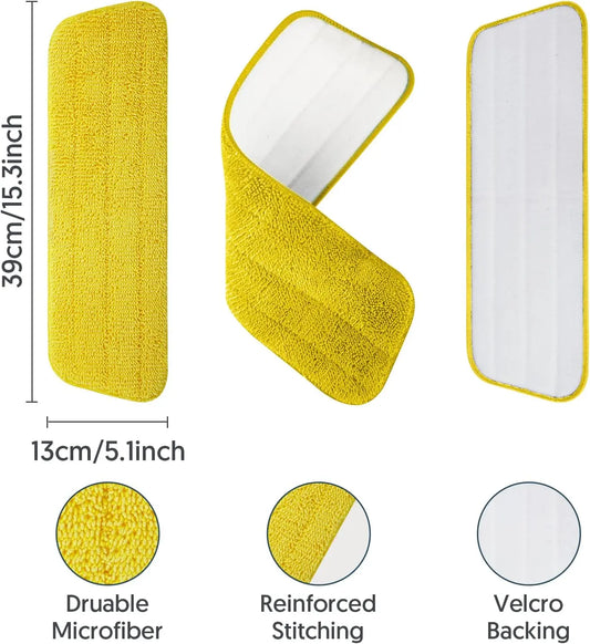 7 Count Reusable Mop Pads for Swiffer PowerMop -MEXERRIS Microfiber Wet Mops Refills PowerMop Pads Machine Washable Hard Wood Floor Mop Pads Replacement for 13''-15'' Spray Floor Mops