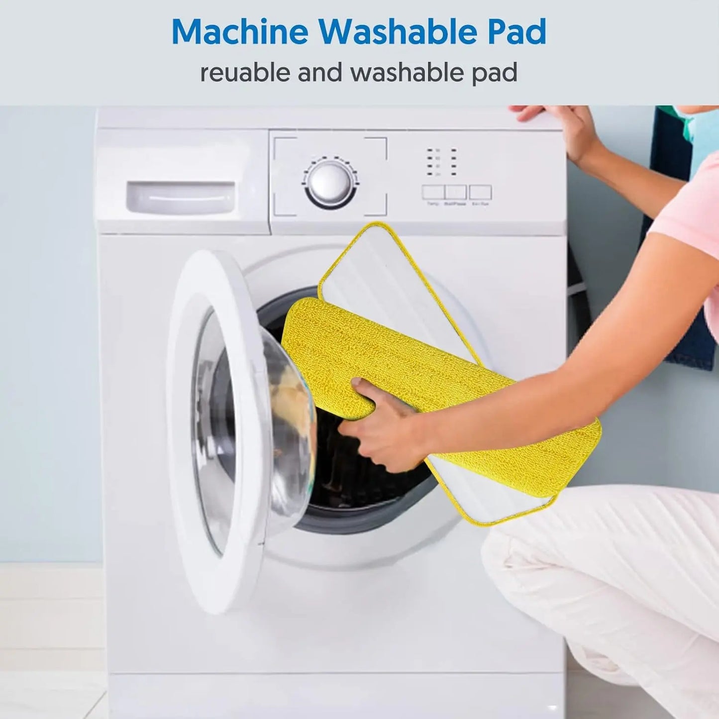 7 Count Reusable Mop Pads for Swiffer PowerMop -MEXERRIS Microfiber Wet Mops Refills PowerMop Pads Machine Washable Hard Wood Floor Mop Pads Replacement for 13''-15'' Spray Floor Mops